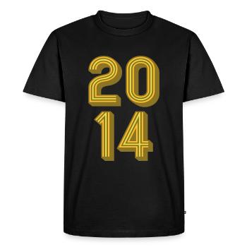 2014 Year of birth | Colors changeable - Men's Premium Organic T-Shirt - black - Front - Nico (187cm)
