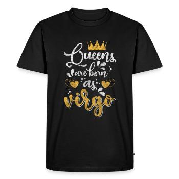 Vierge August Signe d’élément - T-shirt Premium bio Homme - noir - Devant - Nico (187cm)