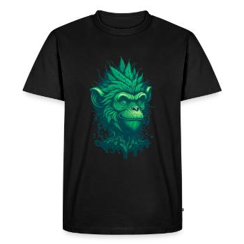 High on Life: Our Cannabis Monkey Style - Men's Premium Organic T-Shirt - black - Front - Nico (187cm)