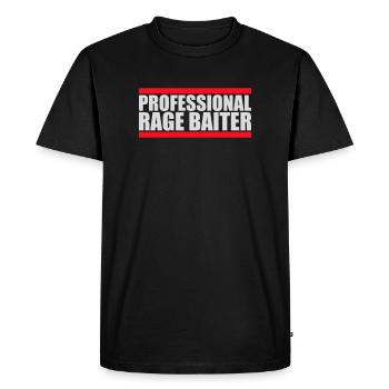 Professional Rage Baiter Troll Attention Fun - Men's Premium Organic T-Shirt - black - Front - Nico (187cm)