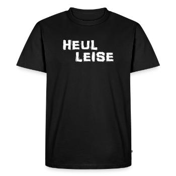 howl quietly - Men's Premium Organic T-Shirt - black - Front - Nico (187cm)