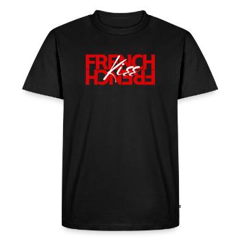 French Kiss - T-shirt Premium bio Homme - noir - Devant - Nico (187cm)