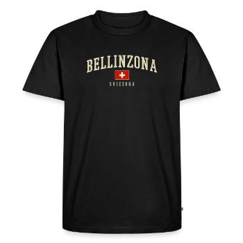 Logo vintage de Bellinzona en Suisse - T-shirt Premium bio Homme - noir - Devant - Nico (187cm)
