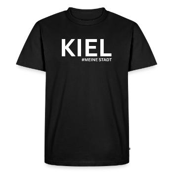 Conception de l’ancre de Kiel - style maritime Allemagne du Nord - T-shirt Premium bio Homme - noir - Devant - Nico (187cm)