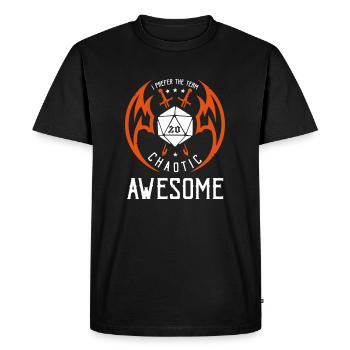 pen and paper chaotic awesome male - Men's Premium Organic T-Shirt - black - Front - Nico (187cm)