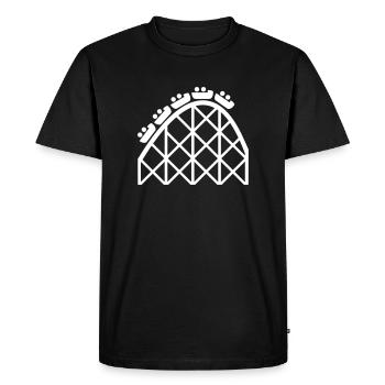 montagnes russes - T-shirt Premium bio Homme - noir - Devant - Nico (187cm)