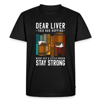 Célébrez le plaisir de l’événement Bachelor - T-shirt Premium bio Homme - noir - Devant - Nico (187cm)