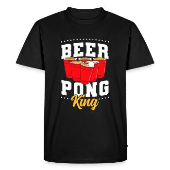 Beerpong Party Jeu à boire Drunken - T-shirt Premium bio Homme - noir - Devant - Nico (187cm)