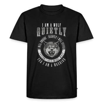 Wolf Guide Nature - Men's Premium Organic T-Shirt - black - Front - Nico (187cm)