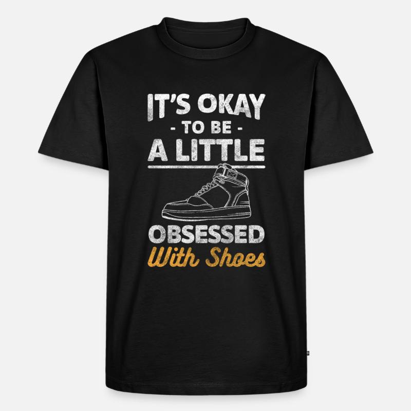 Schuhe Ehefrau Sneaker Kaufsucht - Männer Premium Bio T-Shirt - Schwarz