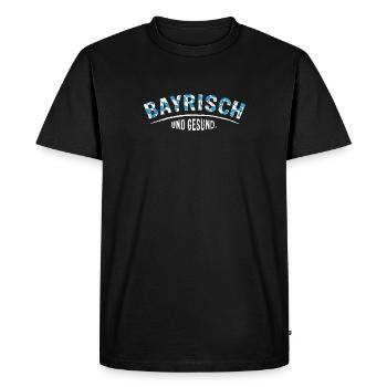 Bavarois et sain - T-shirt Premium bio Homme - noir - Devant - Nico (187cm)