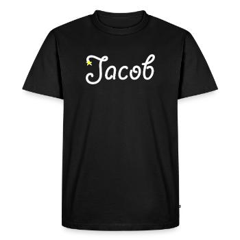 Jacob - T-shirt Premium bio Homme - noir - Devant - Nico (187cm)