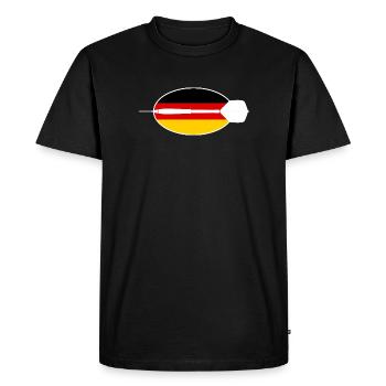 Fléchettes Allemagne, Fléchettes sur le drapeau de l’Allemagne - T-shirt Premium bio Homme - noir - Devant - Nico (187cm)