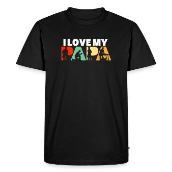 J’adore ma silhouette de menuisier Papa Carpenter - T-shirt Premium bio Homme - noir - Devant - Nico (187cm)