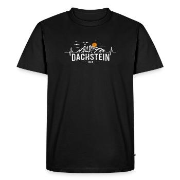 Dachstein Ramsau Autriche Heartbeat - T-shirt Premium bio Homme - noir - Devant - Nico (187cm)