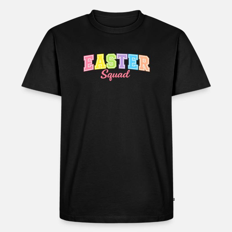 Frohe Ostern Hase Osterhasen Oster - Männer Premium Bio T-Shirt - Schwarz