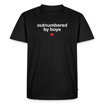 En infériorité numérique par les garçons Mama Drôle de fête des mères - T-shirt Premium bio Homme - noir - Devant - Nico (187cm)
