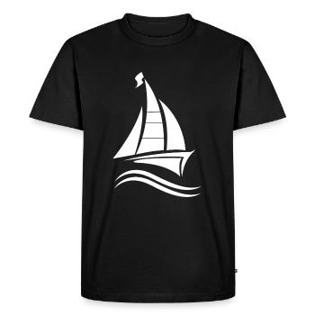 Sailing Sailboat Sailing Certificate - Men's Premium Organic T-Shirt - black - Front - Nico (187cm)