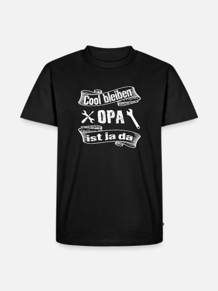Opa - Männer Premium Bio T-Shirt - Schwarz