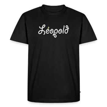 Léopold - T-shirt Premium bio Homme - noir - Devant - Nico (187cm)
