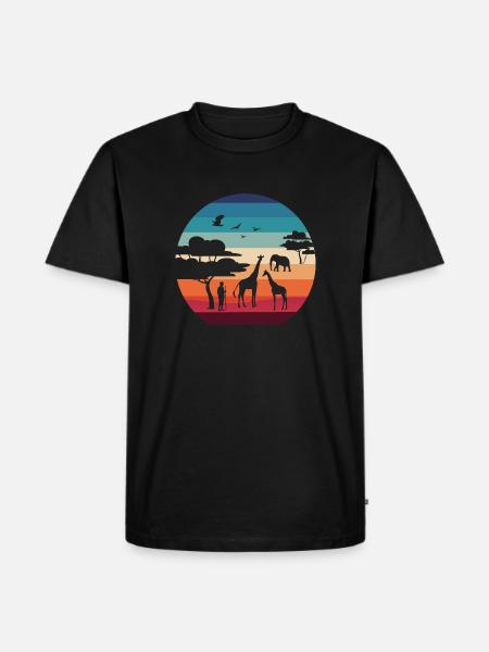 Paysage africain - T-shirt Premium bio Homme - noir
