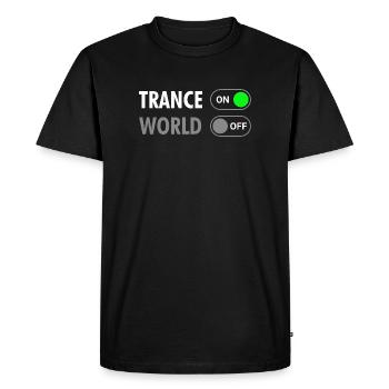 Trance On World Off - Rave Style - T-shirt Premium bio Homme - noir - Devant - Nico (187cm)