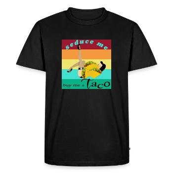 Taco - T-shirt Premium bio Homme - noir - Devant - Nico (187cm)