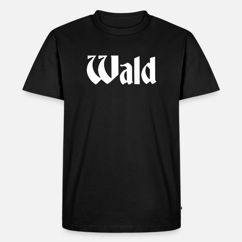 Wald - Männer Premium Bio T-Shirt - Schwarz
