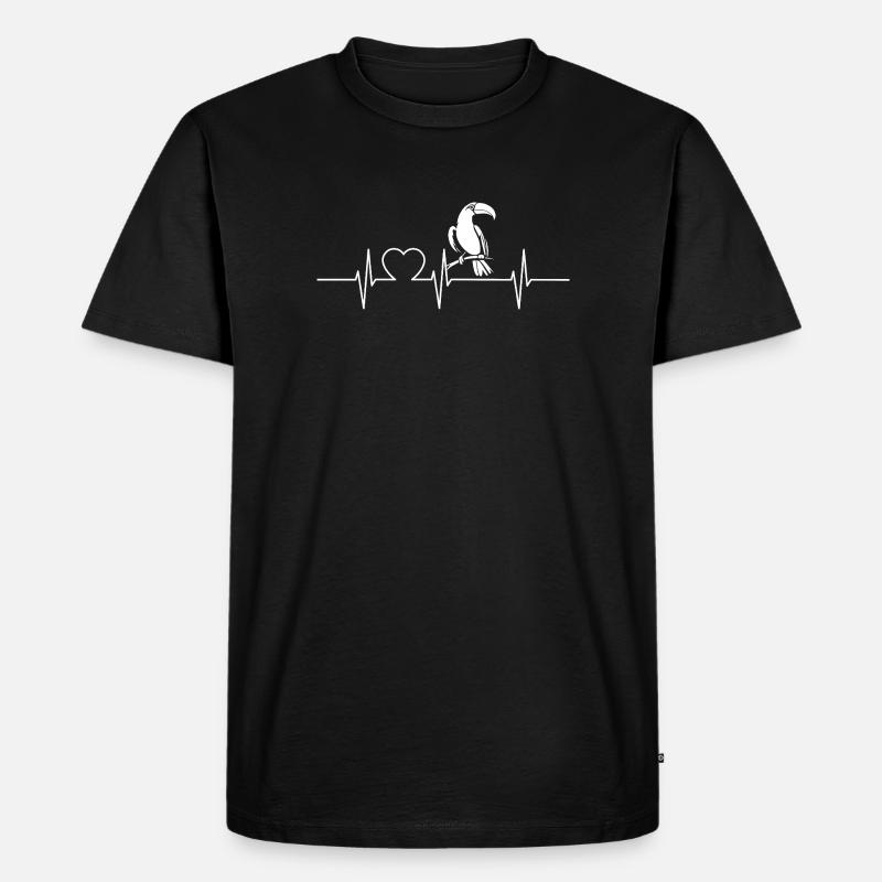 Tukane Tukan - Männer Premium Bio T-Shirt - Schwarz