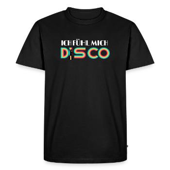 JE ME SENS DISCO, - T-shirt Premium bio Homme - noir - Devant - Nico (187cm)
