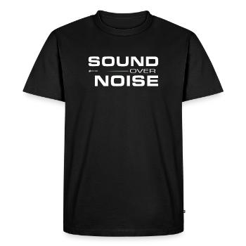 Son plutôt que bruit - T-shirt Premium bio Homme - noir - Devant - Nico (187cm)
