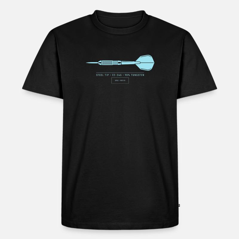 Plan technique d’illustration de fléchettes Fléchette - T-shirt Premium bio Homme - noir