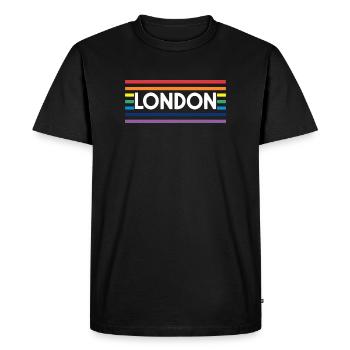 LONDON Arc-en-Ciel Urbain - T-shirt Premium bio Homme - noir - Devant - Nico (187cm)