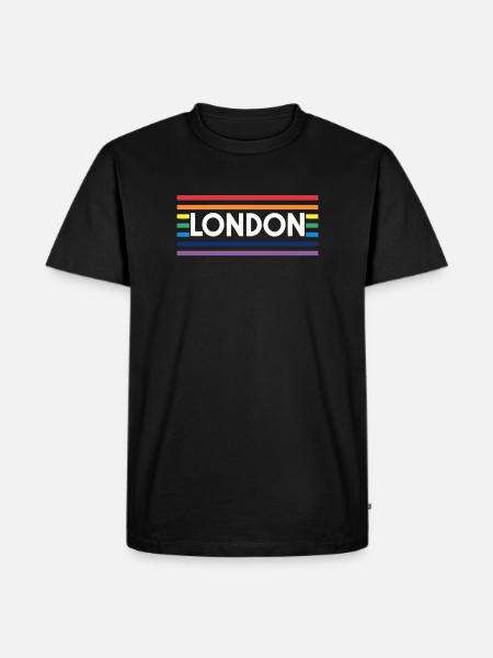 LONDON Urban Rainbow - Men's Premium Organic T-Shirt - black
