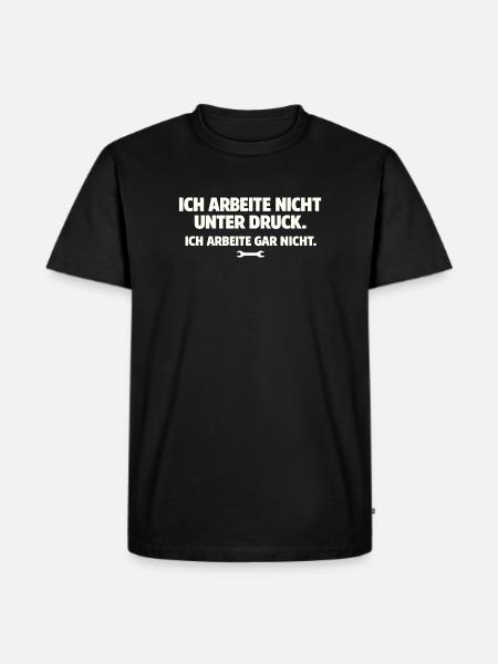 Ich arbeite gar nicht Spruch - Männer Premium Bio T-Shirt - Schwarz