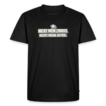 Pas mon cirque, pas mes singes - T-shirt Premium bio Homme - noir - Devant - Nico (187cm)