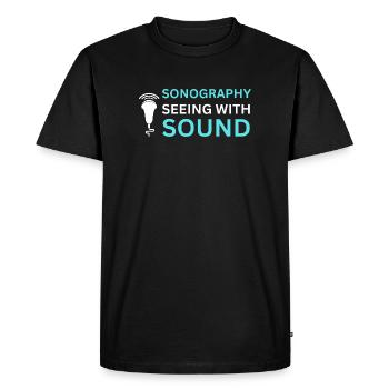Sonography Seeing Sound Ultrasonographer - Men's Premium Organic T-Shirt - black - Front - Nico (187cm)
