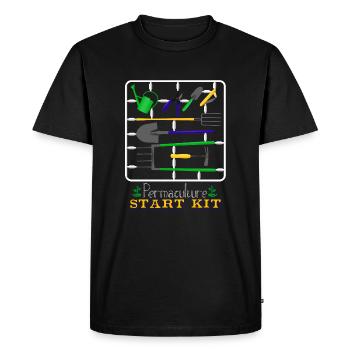 Permaculture start kit - T-shirt Premium bio Homme - noir - Devant - Nico (187cm)