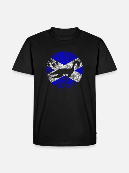 Loch Ness Monster Scottish Flag - Men's Premium Organic T-Shirt - black
