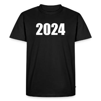 2024 blanc Réveillon du Nouvel An noir - T-shirt Premium bio Homme - noir - Devant - Nico (187cm)