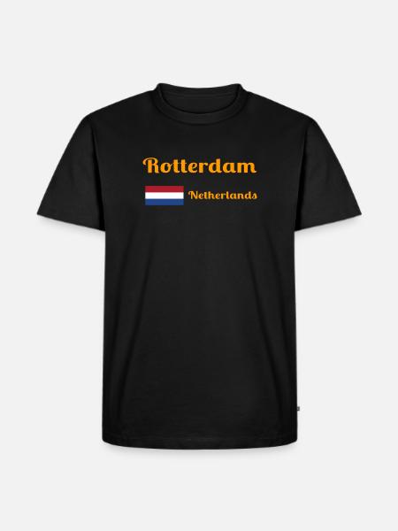 Rotterdam Netherlands- Stylish prints - Men's Premium Organic T-Shirt - black