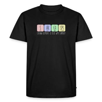 Éléments centraux pour faire face à la bêtise - T-shirt Premium bio Homme - noir - Devant - Nico (187cm)