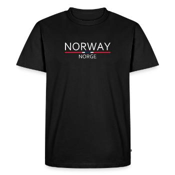Norvège - Norvège - Norvège - Drapeau - Scandinavie - T-shirt Premium bio Homme - noir - Devant - Nico (187cm)