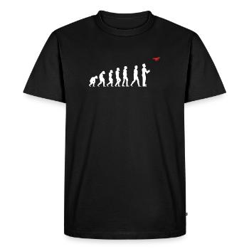 Evolution de l’homme pilote de drone - T-shirt Premium bio Homme - noir - Devant - Nico (187cm)