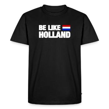 Holland Flag Design Motif - Men's Premium Organic T-Shirt - black - Front - Nico (187cm)
