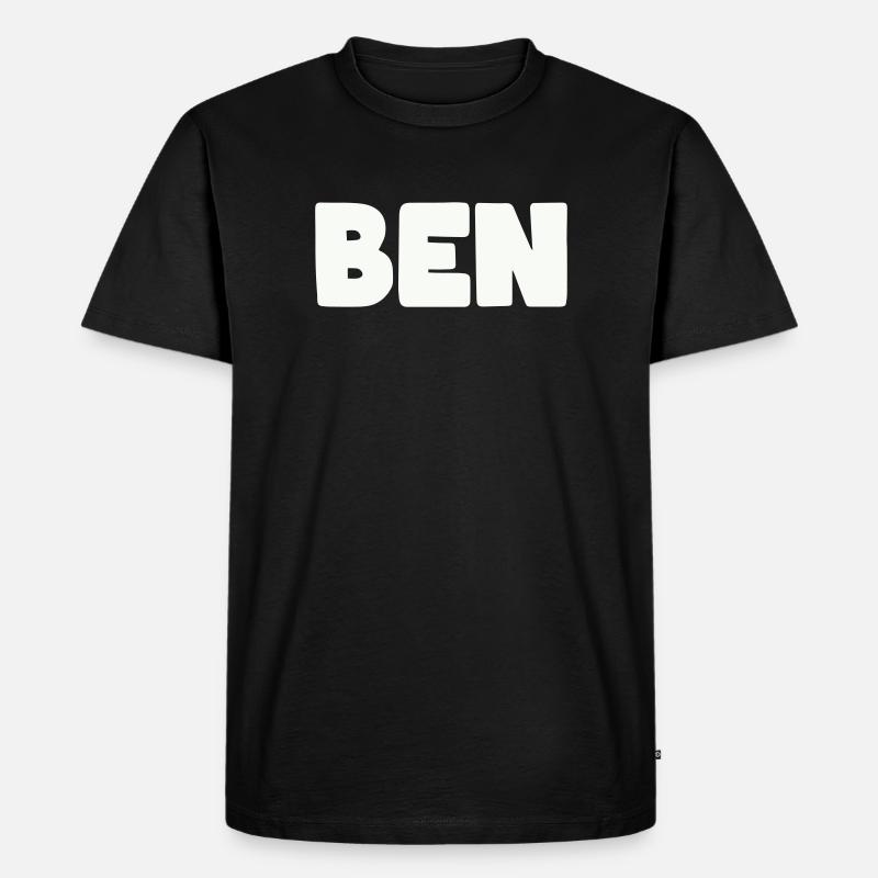 Ben Name - Männer Premium Bio T-Shirt - Schwarz