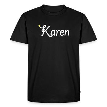 Karen - T-shirt Premium bio Homme - noir - Devant - Nico (187cm)