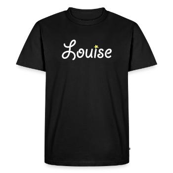 Louise - T-shirt Premium bio Homme - noir - Devant - Nico (187cm)