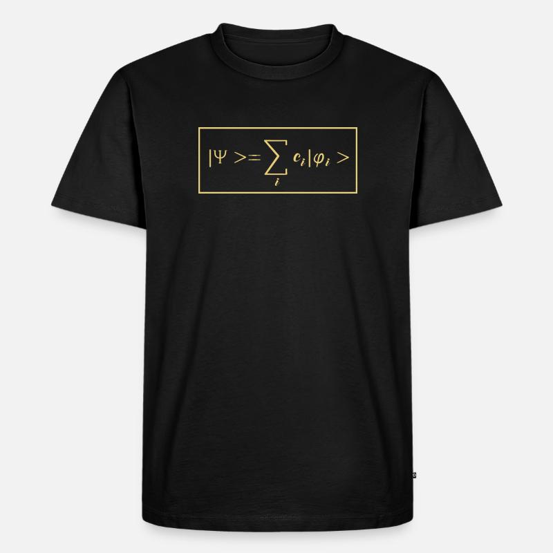 Quantenphysik Quanten Physik Quantensprung - Männer Premium Bio T-Shirt - Schwarz
