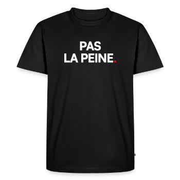 Pas la peine - T-shirt Premium bio Homme - noir - Devant - Nico (187cm)